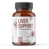LIVEGOOD Liver Support Supplement for Liver Cleanse Detox, Milk Thistle and Dandelion Root, with Turmeric and Alpha Lipoic Acid for Overall Health (60 Count)