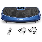 Merach 3D Vibration Plate Exercise Machine with 30 Speeds &amp; 3 Modes | Vibrating Plate for Lymphatic Drainage Weight Loss, Shake Plate with Resistance Bands, Home Exercise Equipment for Women Men