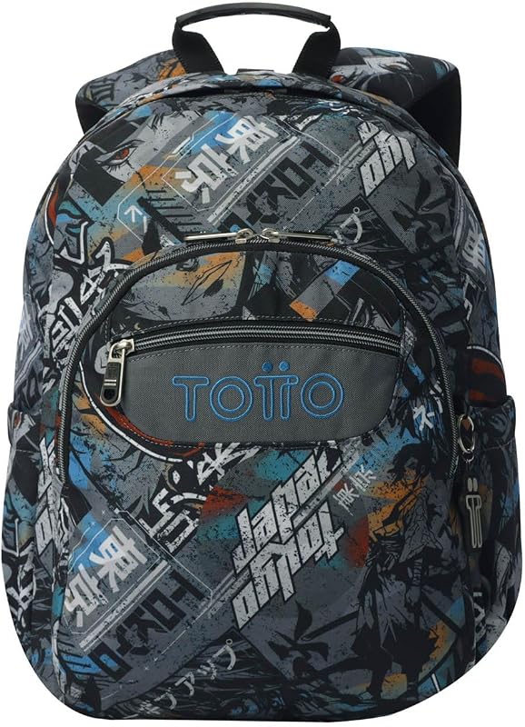 - Mochila escolar adaptável a carrinho, modelo aguarela, capacidade de 20 L, bolso para PC de 14", bolso para 2 garrafas, encosto ergonómico para fluxo de ar, alças confortáveis em S, estampado Okubo