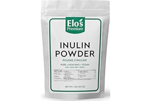 Organic Inulin Powder (227g) by Elo's Premium| 100% Food Grade Inulin Powder | Packaged in Canada| Used As A Source Of Fibre 