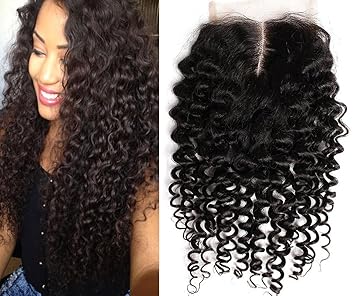 Amazon Com Sent Hair Curly Wave Lace Closure Brazilian Human