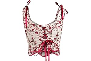 SRIPER Corset Tops for Women Plus Size Gothic Steampunk Bustier Ladies Court Vintage Strap Tunic Top Vest Lace Up Overbust