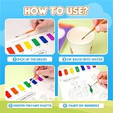 YPLUS Water Colouring Book for Children Painting Set with Thick Paper and Brush view 2