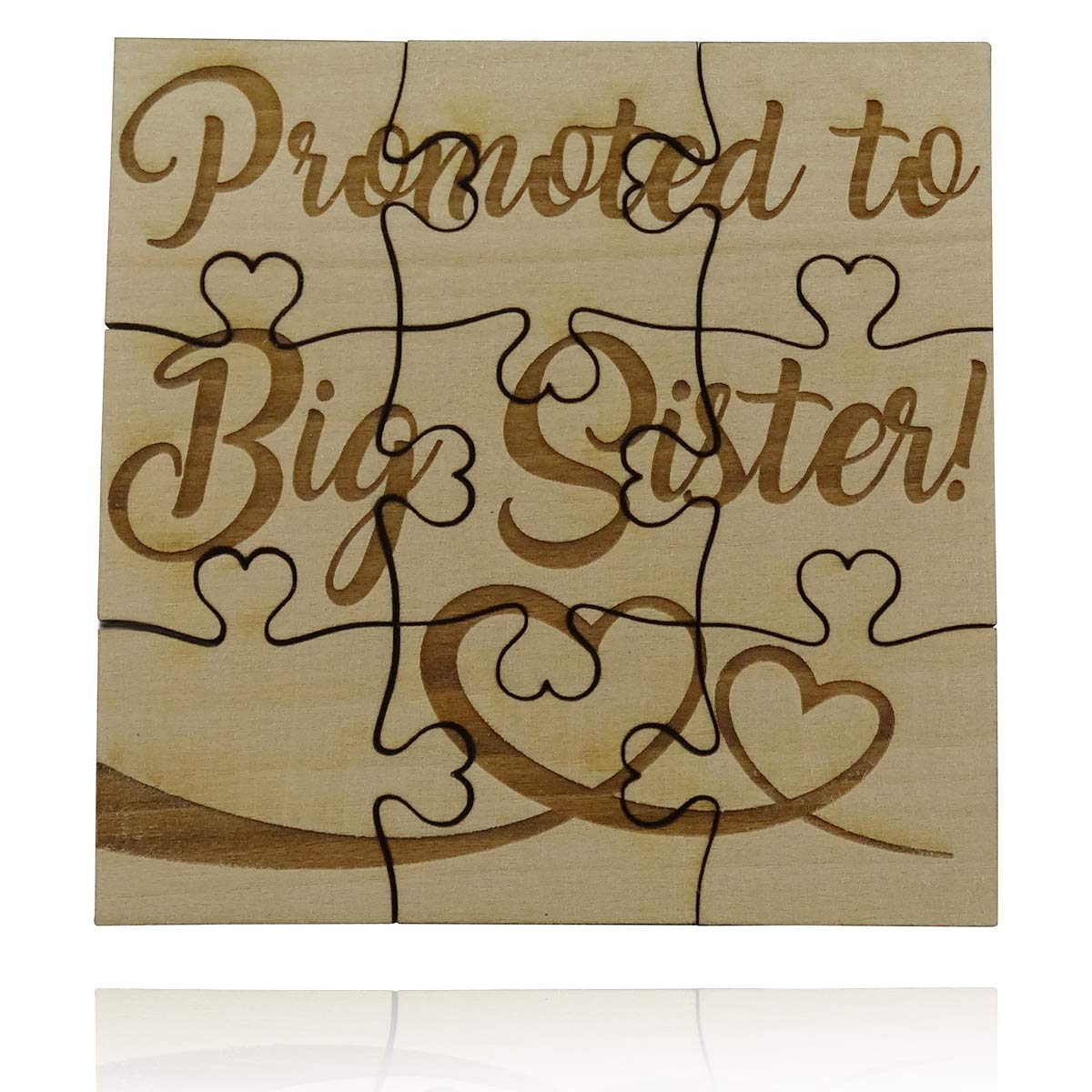 Promoted To Big Sister Basswood Jigsaw Puzzle - 9 Piece Pregnancy Announcement Gift - View #8