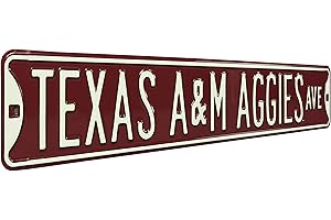NCAA College Metal Wall Décor- Large, Heavy Duty Steel Street Sign by Authentic Street Signs