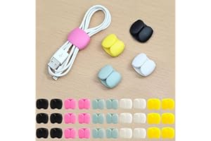 Multi-Pack Cable Storage and Organizer Clips | Versatile Wire and Charging Cable Management for Travel, Desk, and Home | Secu