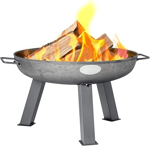 Harbour Housewares Cast Iron Fire Pit Outdoor Garden Patio