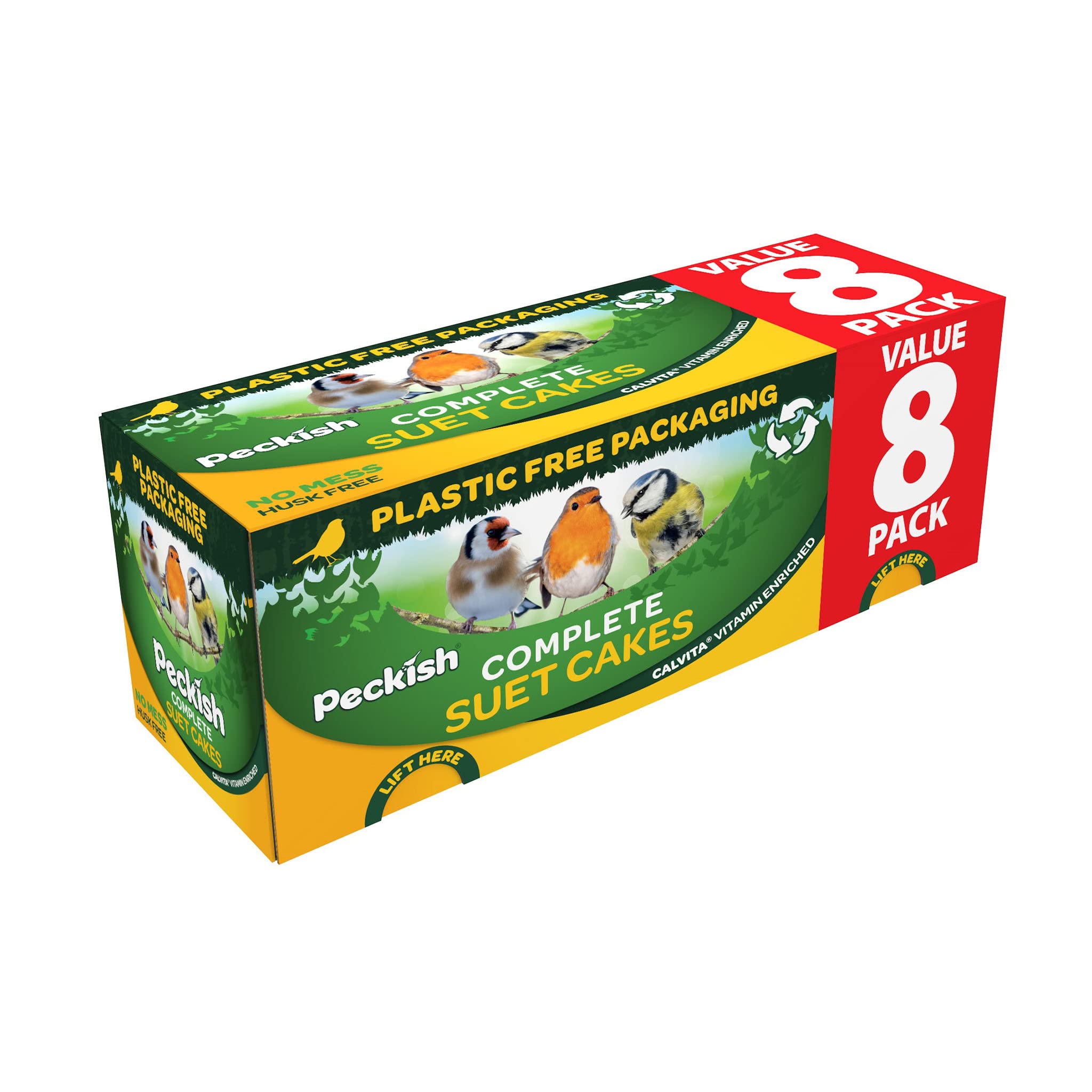 Peckish Complete Seed and Nut Suet Cakes 8 Pack Box