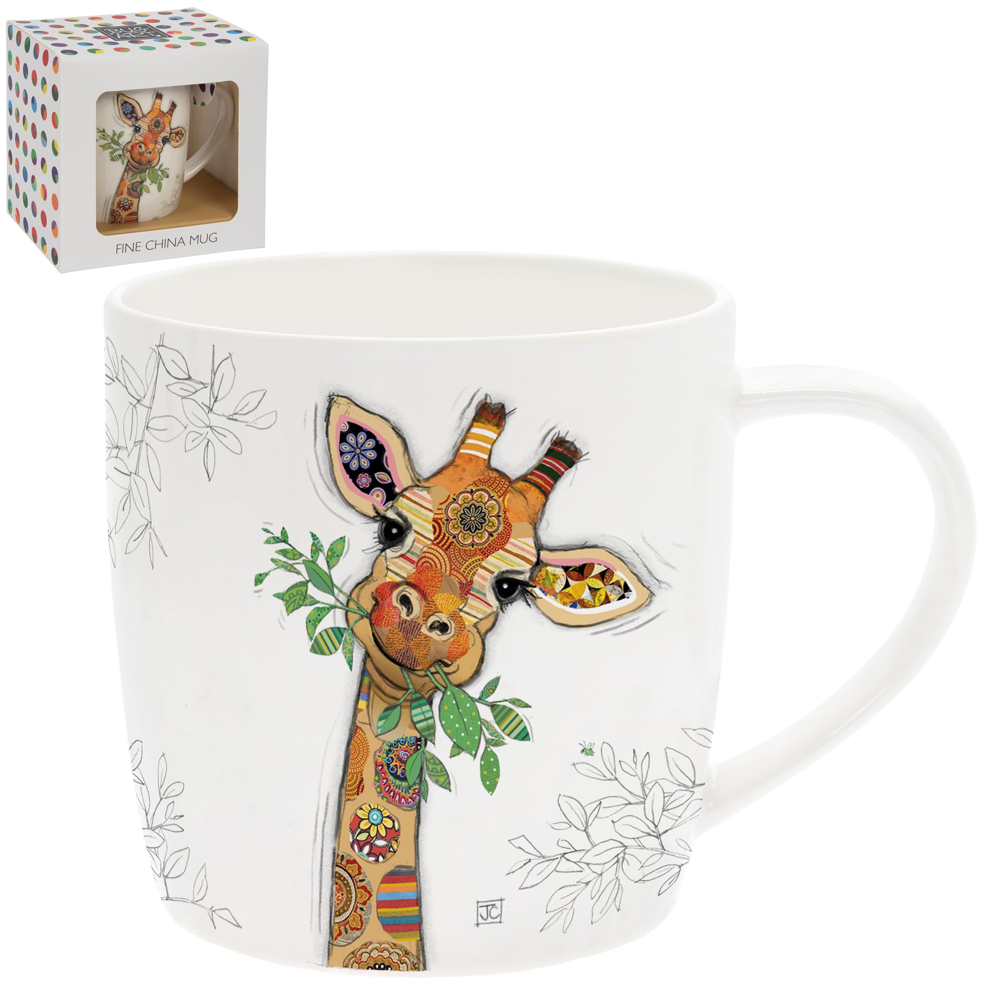 Lesser & Pavey Gina Giraffe Mug | Ceramic Coffee Mugs for Home or Work | Premium Design Mugs for All Occasions | Designed By Bug Art Lovely Mugs for Tea, Coffee & Hot Drinks — image 1