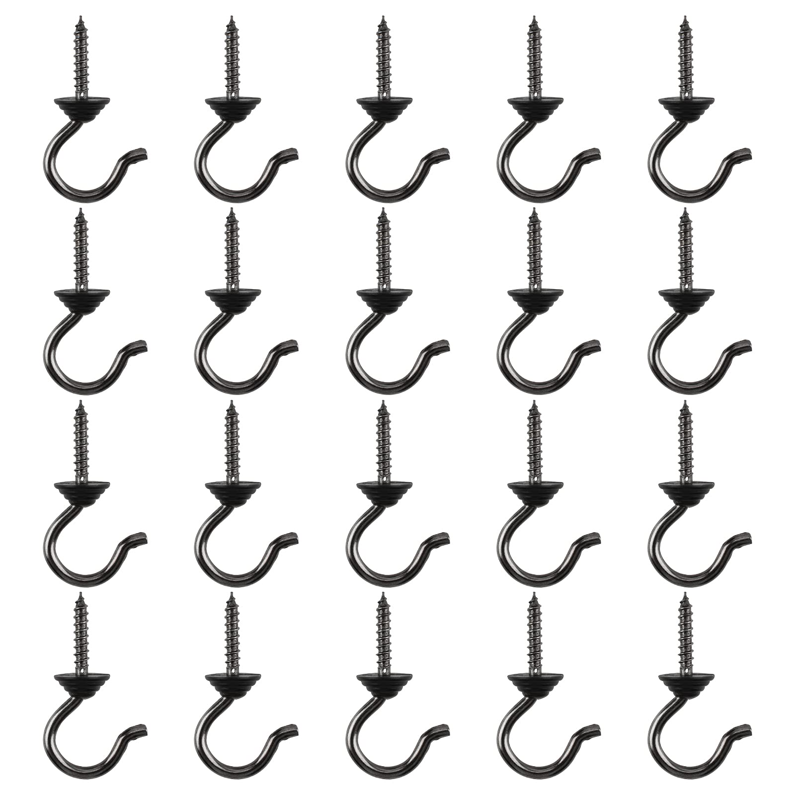 INCREWAY Ceiling Cup Hooks, 20PCS Vintage Ceiling Hooks Screw-in Cup Hooks Hangers Multipurpose Wall Screw Hooks for Bedroom, Kitchen Hanging