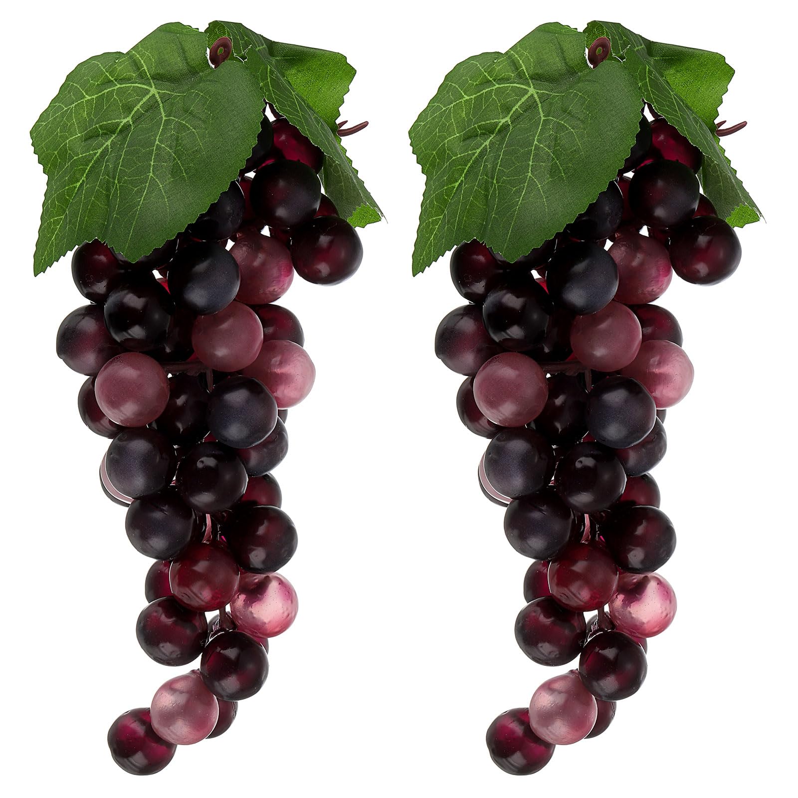 Photo 1 of *** 1 piece missing*** uxcell 2pcs Fake Grapes, Artificial Grapes, Fake Fruit Grapes for Wedding Party Cabinet Farmhouse Photography Props, Purple