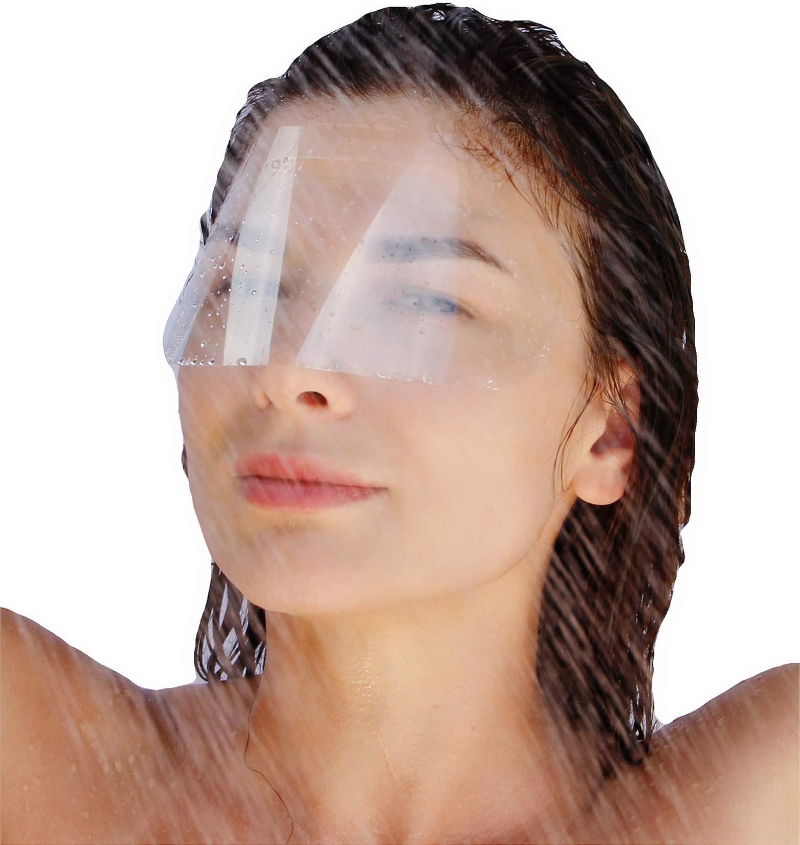 50pcs Microblading Permanent Makeup Protective Eyebrow Shower Visor for Eyelash Extensions Eye Surgery Eyelid Surgery Lash Aftercare Face Shield Disposable Clear Shower Mask Film