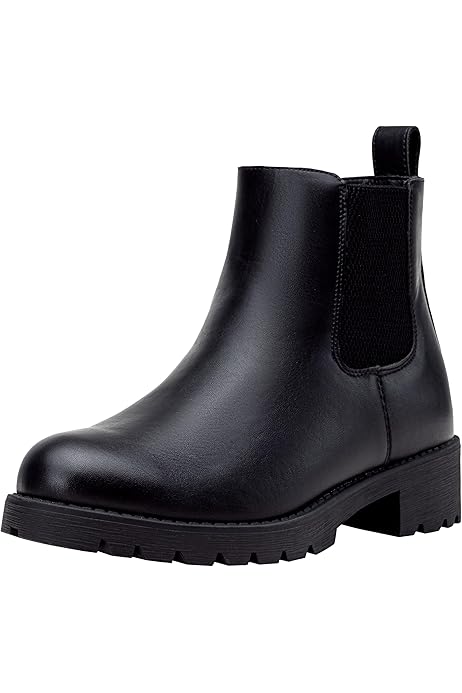 thumbnail image 2 of Women's Italian Leather Chelsea Boots - Chunky Platform Ankle Booties For Fall & Winter 2 of 14