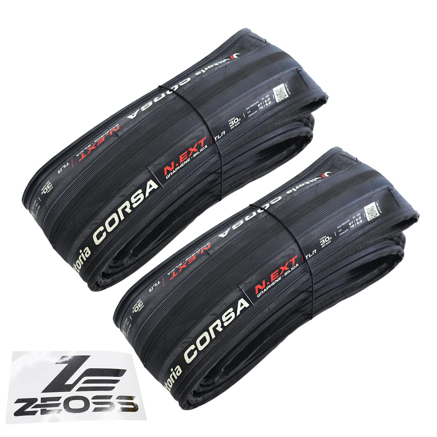 Vittoria Corsa N.EXT G2.0 TLR Tire 700x30C Black with ZEOSS sticker, VT3119-ZEO