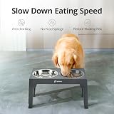 Petace Elevated Dog Bowls for Large Dogs with 5 Heights Slow Feeder Stainless view 3