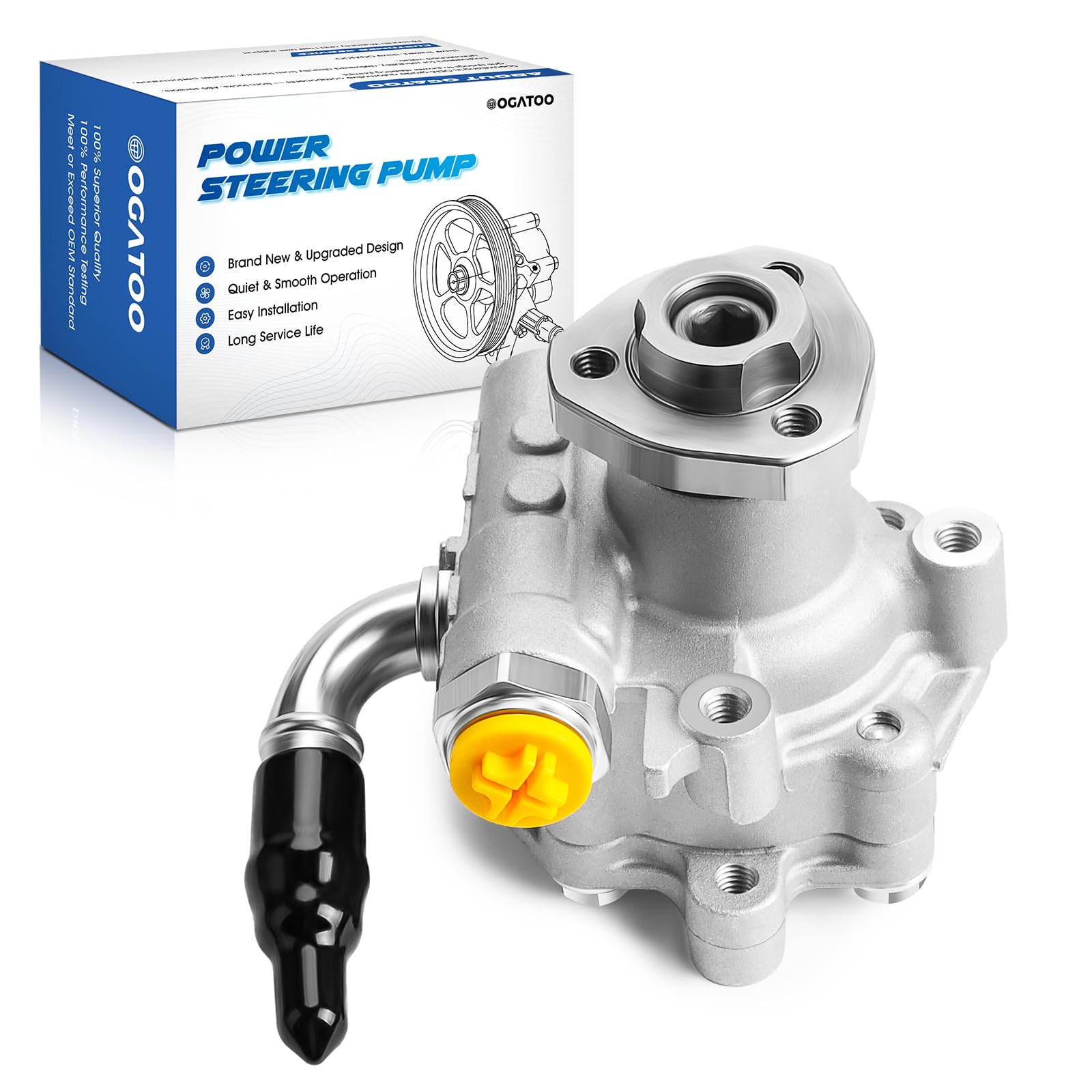 Photo 1 of Power Steering Pump Fits for Volkswagen Jetta Saveiro 2011 2012 2013 2014 2015, Passat Beetle 2012-2014, CrossFox 2007 2008 2009 2011-2013,1.8L 2.0L 2.5L Replaces 21-659, 5C0422152G, 5C0422152H