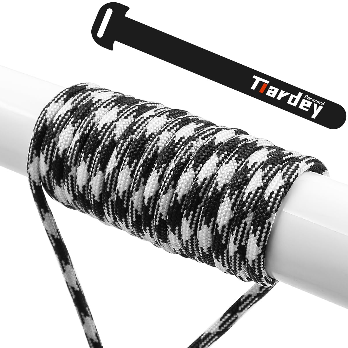 Tiardey PRN-044 Paracord 4mm 100ft (31m) 9 Core Strand,Tear-resistant,Nylon Cord,Mil Spec Type III Paracord,Holds up to 250kg for Outdoor Survival Camping