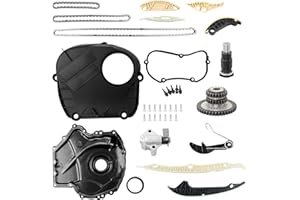 1.8T 2.0T EA888 Engine Timing Chain Set With Upper Front Timing Cover, Compatible with 2009-2017 Q5 A4 S4 TT A3 A6 2006-2017 