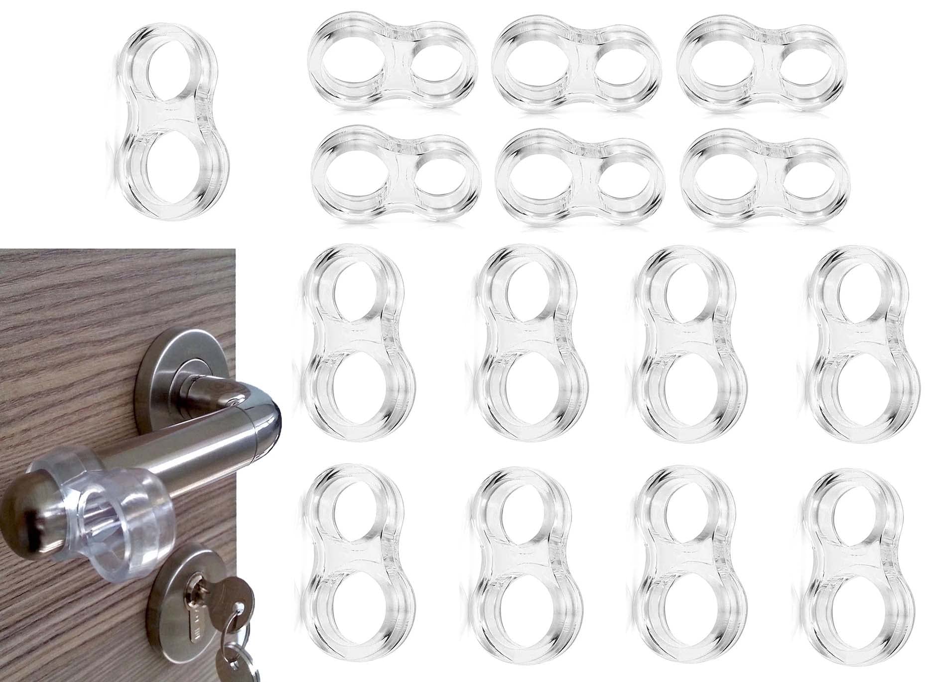 PVC Door Stopper Silicone Door Handle Stoppers Clear Wall Stoppers Protectors for Door and Window Handle (16)