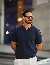 COOFANDY Mens Golf Shirts Short Sleeve Knit