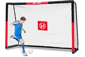 HOTJUMP Soccer Goal for Backyard,6x4/8x5/10x6.5/12x6.5ft Metal Soccer, Soccer Goal for Kids 8-12, Soccer net with Zipper Design, Easy Assemble, Weatherproof Foam Padded Goal Post, Adults