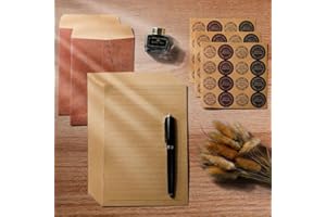 30pcs Vintage Stationery Set with 10 Letter Sheets, 10 Card Envelopes, 10 Round Seal Stickers for Invitations, Wedding, Holid