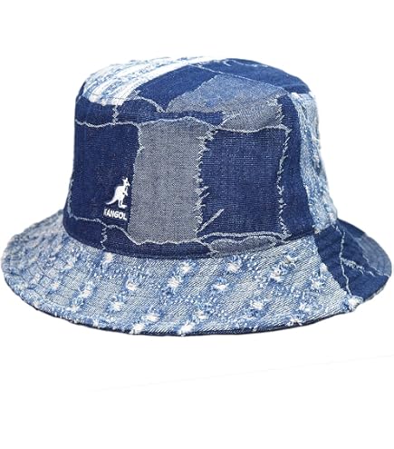 Kangol Denim Mash-Up Bucket Hat for Women and Men, Small  display picture 1