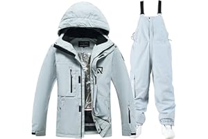 GS SNOWING Women's Ski Jackets and Pants Set Windproof Waterproof Snowboard Jacket Bibs Two Piece Ski Suits