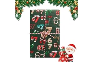 6 7 Christmas Gift Wrap, 67 Wrapping Paper Christmas, 6 7 meme Wrapping Paper, 67 Meme Funny Teen Holiday Gift Wrap, Santa 67