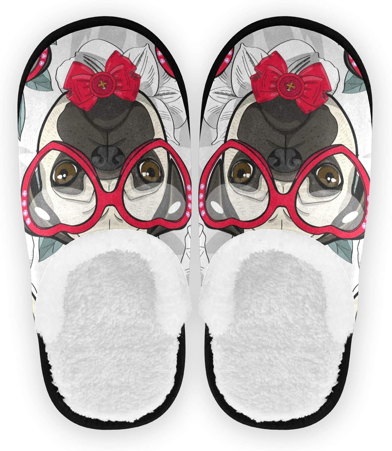 Linomo Cute Bulldog Puppy Dog Slippers for Linomo Cute Bulldog Puppy Dog Slippers for