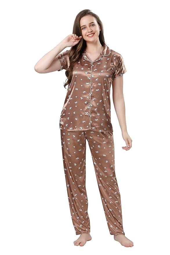 Buy LacyLook Women's and Girls Premium Italian Satin Nightsuit
