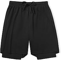 Hanes Confezione Da 2 Pantaloncini In Jersey Di Cotone Per Ragazzi, Con Tasche, Cintura Elastica, Colori Vari