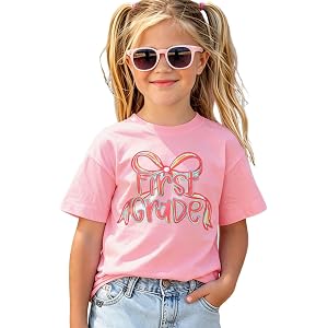 Ritatte Toddler Kid Girls Pre K/Kindergarten/First/Second/Third Grade Shirt First Day of School T-Shirt Back to School Tops