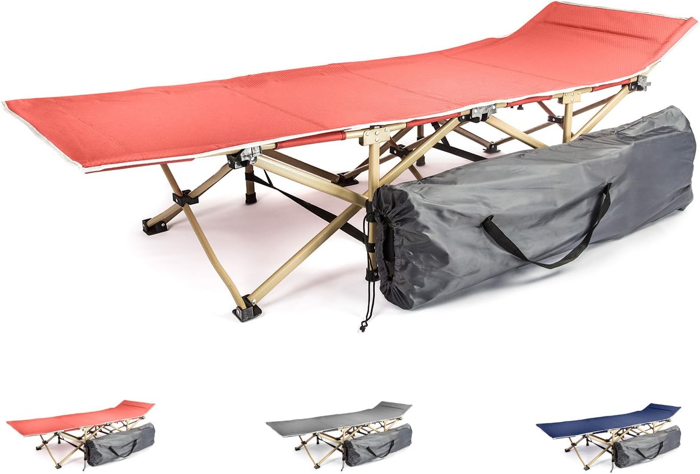 KyRush It Camping cot Portable Folding Bed for Adults and Kids | While Backpacking take Our Foldable cots for Sleeping or just Rest | Our fold up Travel Camp beds are Heavy Duty and Lightweight