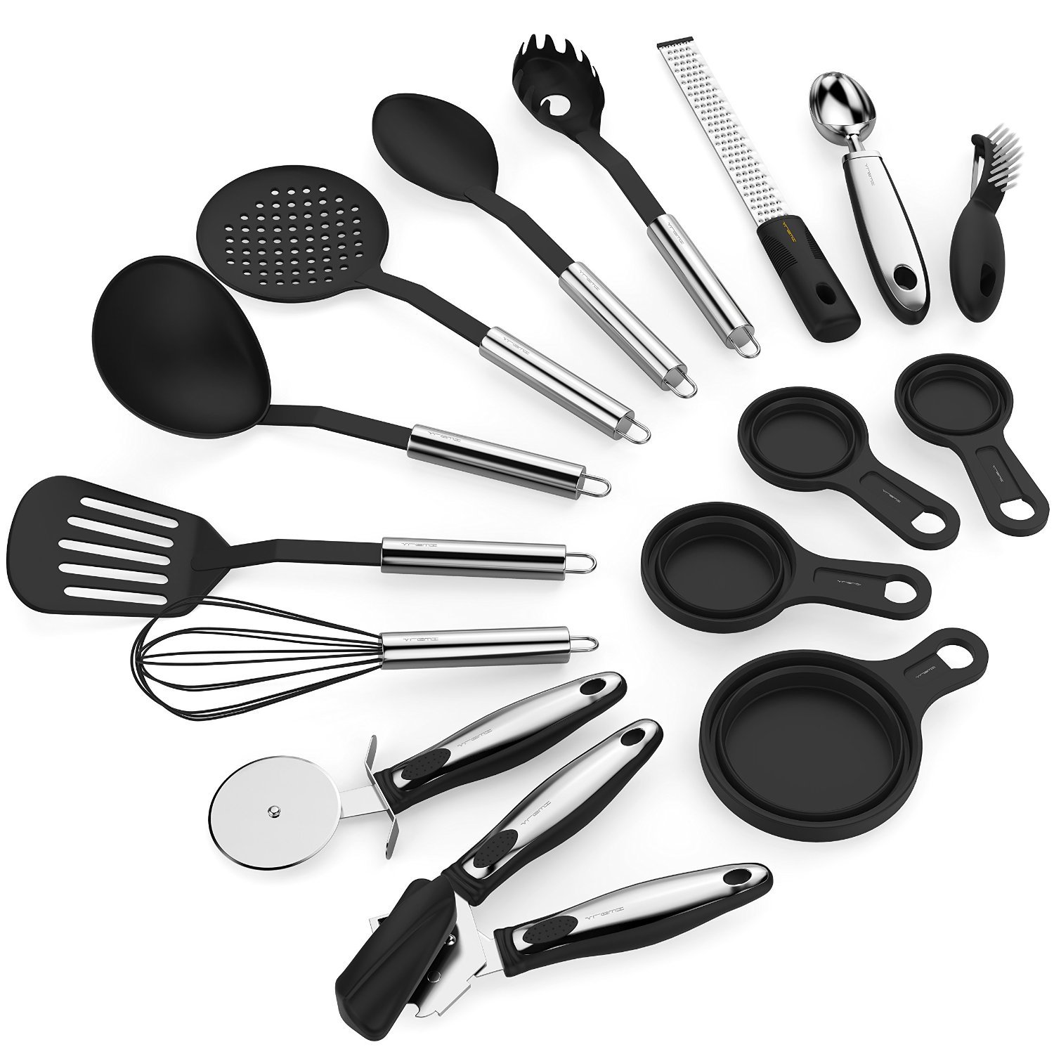 Vremi 15 Piece Kitchen Gadgets Set With Nonstick Cooking Utensils