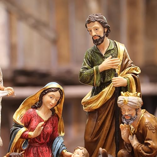 Zayton Nativity Set Christmas Indoor 11 Pcs 5.5 Inch Bahrain