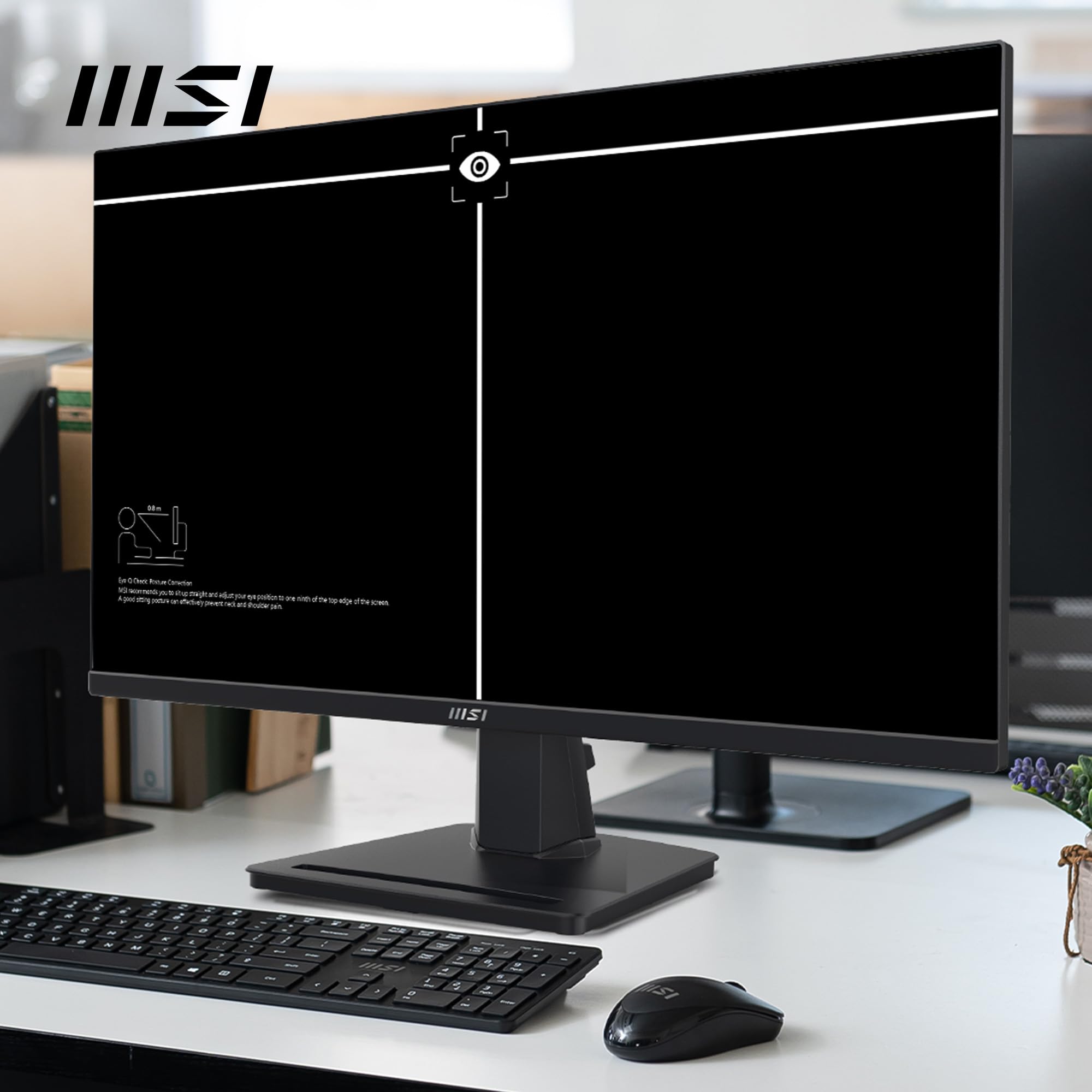 Msi Pro Mp275 Monitor Review - Rear View Showing Vesa Mount And Stand Design