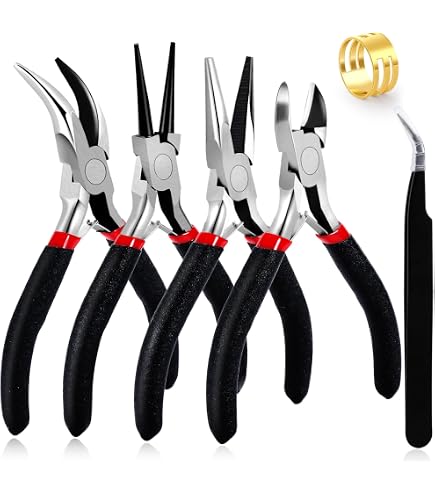 3-Piece Jewelry Pliers Set For Making & Repair - Needle Nose, Round Nose & Cutters