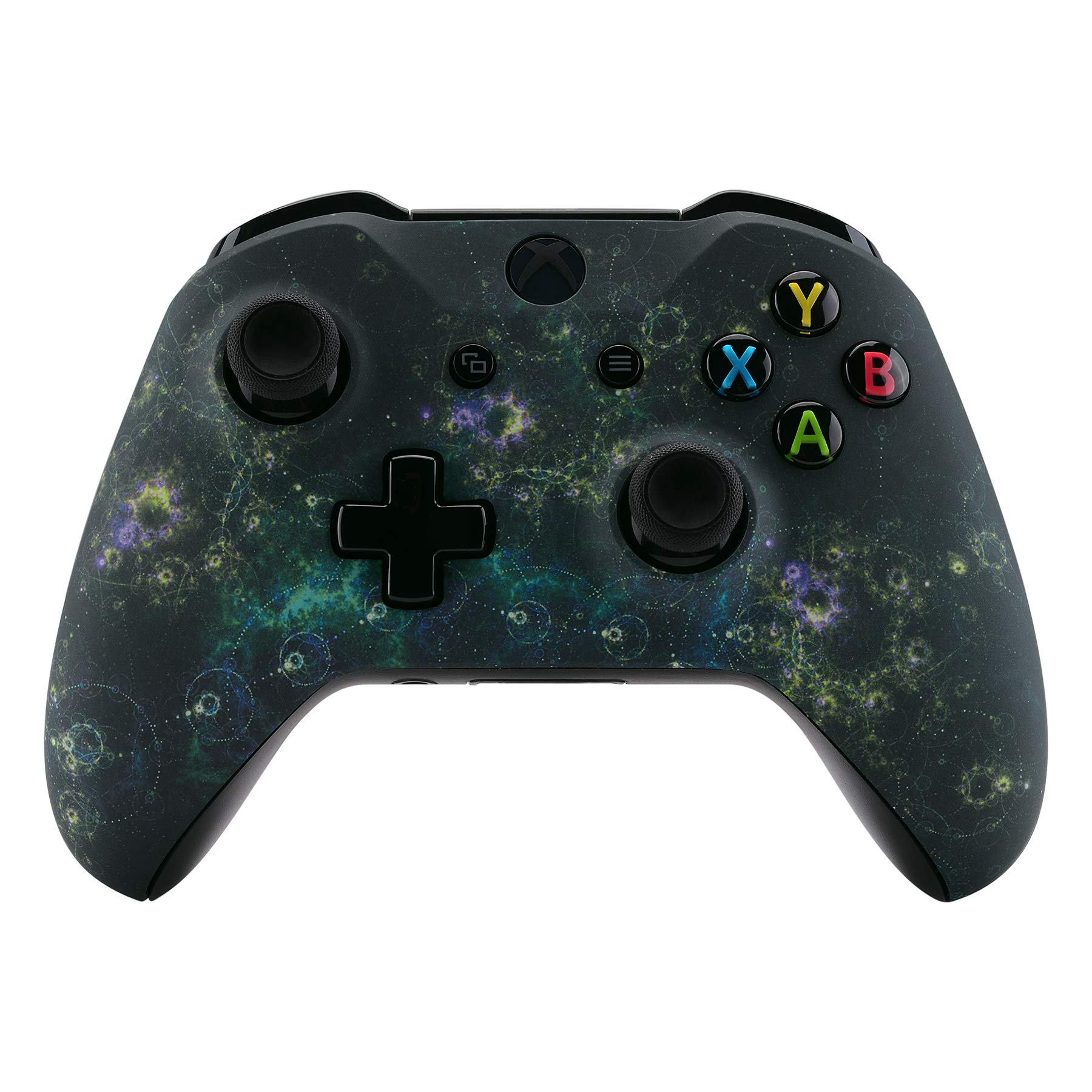 eXtremeRate Dark Chaos Nebula Galaxy Patterned Front Housing Shell Case, Faceplate Cover Replacement Kit for Xbox One X & One S Controller (Model 1708) - Controller NOT Included