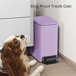 Cesun Small Bathroom Trash Can with Lid Soft