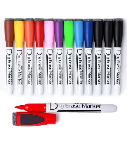 Wipe Off Marker 4 Standard Colors Per Pk 3 Pk