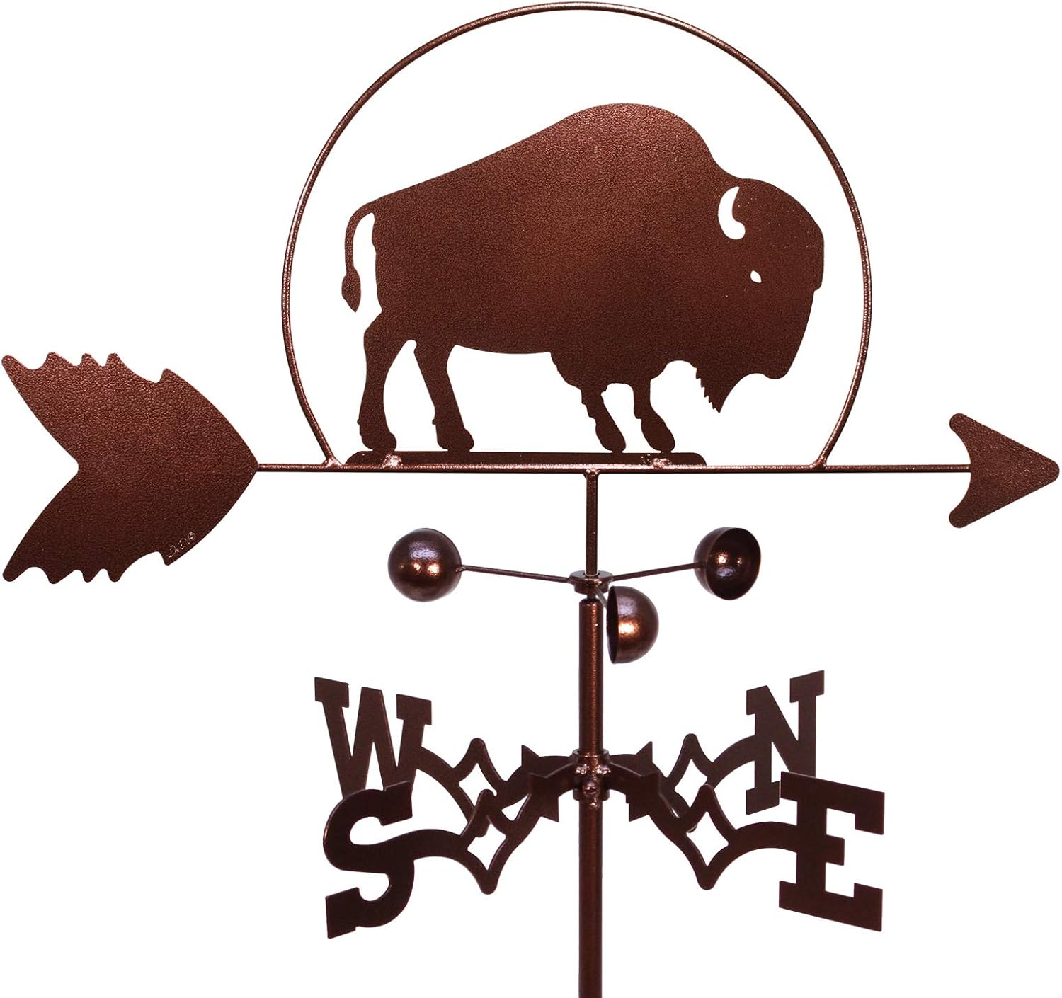 Weathervanes - SWEN Products Bison Buffalo Weathervane (Garden Stake Included)