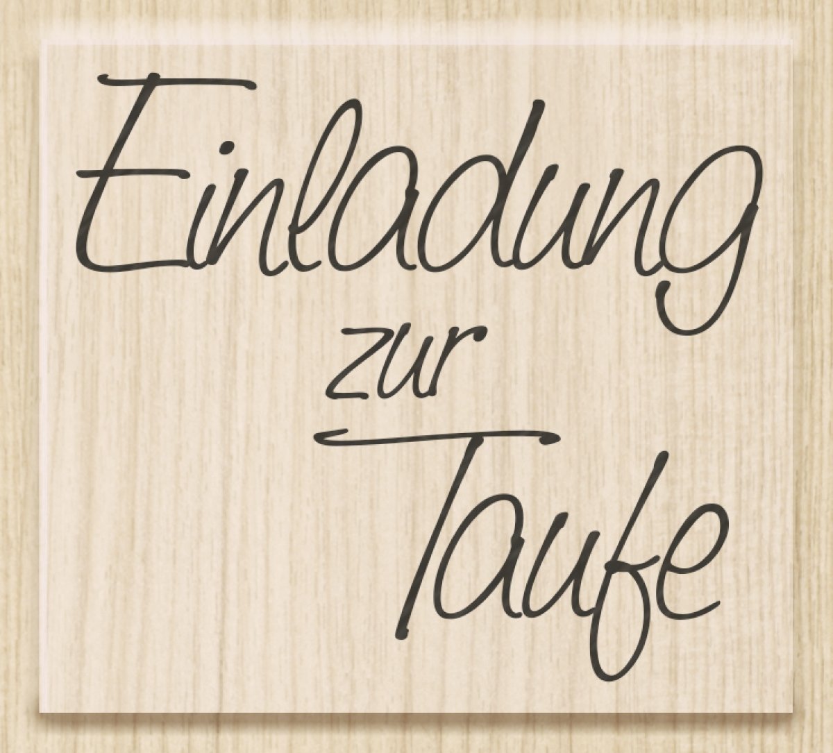 Knorr Prandell 211800200 Knorr Prona 211800200 Wooden Stamp (Birth) Motif Size 5.3 x 4.7 cm with Einladung zur Taufe [German Language]