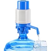 HotFrost Manual Water Pump for 5 Gallon Jug &amp; Bottle &ndash; Non-Electric 5 Gallon Water Dispenser, Universal Hand Pump with 3 Adjustable Tubes, 53mm Screw Top Adapter, Spout Cap &amp; Cleaning Brush, BPA-Free