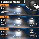 litogo 6 Pack Solar Lights Outdoor Motion Sensor 140 LED IP65 view 3