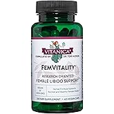 Vitanica FemVitality Libido Supplement for Women, Natural Female Libido Booster for Women, Increases Intimate Drive, Desire and Stamina, Helps Vaginal Dryness, Vegan 60 Capsules