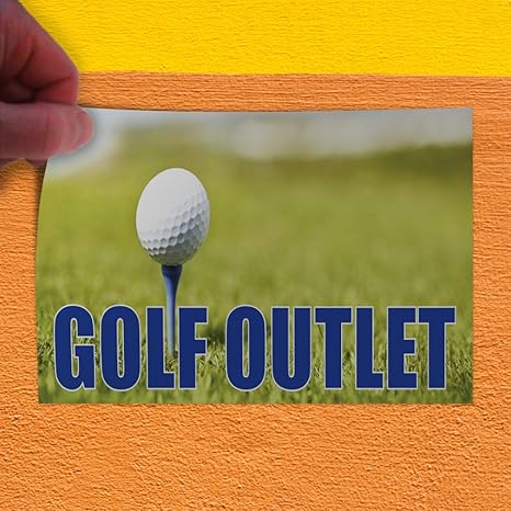 Amazon.com: Golf Outlet #1 Indoor Store Sign Vinyl Decal Sticker - 19.5inx48in,: Office Products