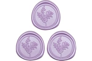 Uwilowe 60 Pcs Lilac Wax Seal Stickers, Wedding Invitation Accessories Envelope Stickers - Peferct for Wedding Accessories, Gift Box Craft Wrapping, Christmas Cards Envelope Seals