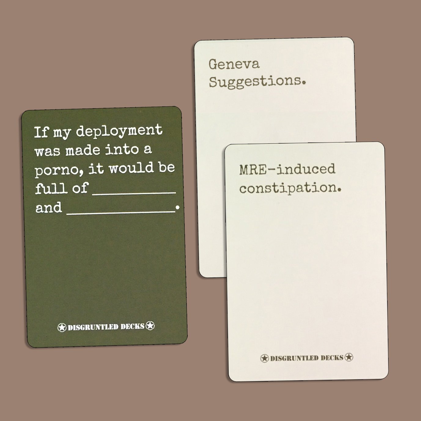 Disgruntled Decks The Original Military Party Card Game for Veterans
