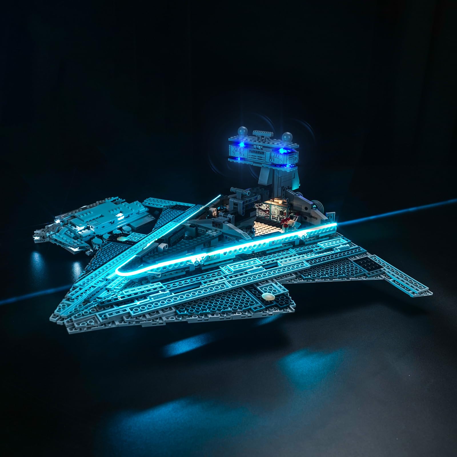 LocoLee Led Light Set Compatible with Lego Imperial Star Destroyer Led Decoration Lighting Kit Compatible with Lego75394 Building Blocks Model,Only Lights Set,No Model (Standard Version) — image 1
